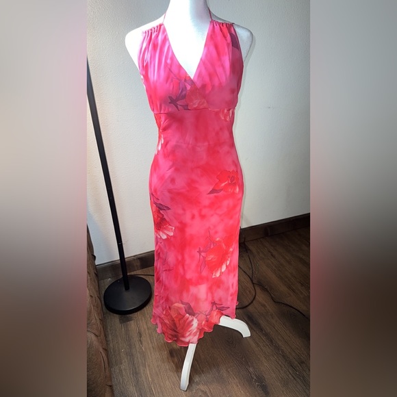 COPY - Vintage Y2k floral hot pink dress size 3 - Picture 15 of 17